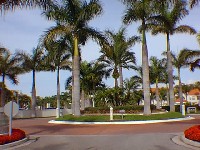 Entrance on the island